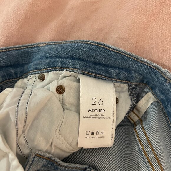 mother jeans insider crop step fray hem jeans in thrilling shots size 26 - Picture 4 of 4